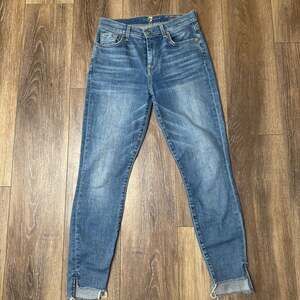 7 For All Mankind Women's High Waist Ankle Skinny Jeans Size 32x27